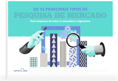 Capa E-Book Os 12 principais tipos de pesquisa de mercado